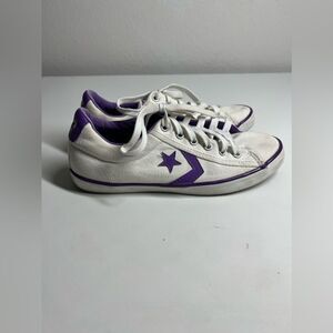 Converse ladys 6,5  Low top lights up white and purple